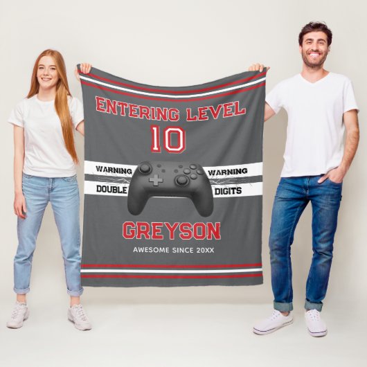 Double digits! Perfect Ten Year old Birthday  Flee フリースブランケット (インサイチュ)