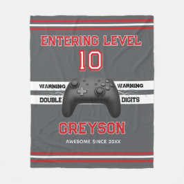 Double digits! Perfect Ten Year old Birthday  Flee フリースブランケット