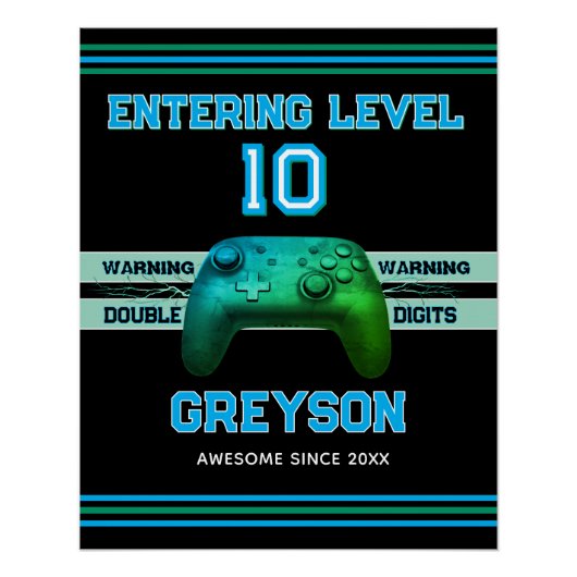 Double digits! Ten Year old's Birthday  ポスター (正面)