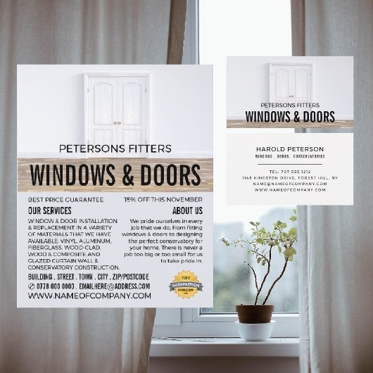 Double Doors, Window & Door Fitter Company チラシ