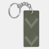 Double Down Moss Green Keychain – カスタマイズ可能 キーホルダー (正面左)
