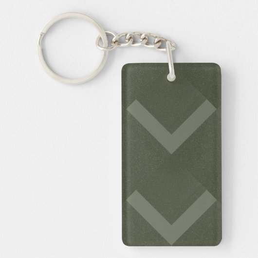 Double Down Moss Green Keychain – カスタマイズ可能 キーホルダー (正面)