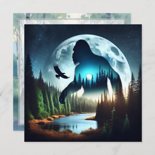 Double Exposure Bigfoot, Eagle and Full Moon (正面/裏面)
