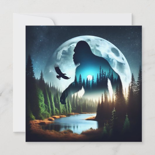 Double Exposure Bigfoot, Eagle and Full Moon (正面)