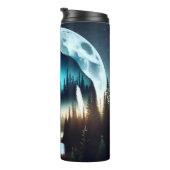 Double Exposure Bigfoot, Eagle and Full Moon タンブラー (回転右)