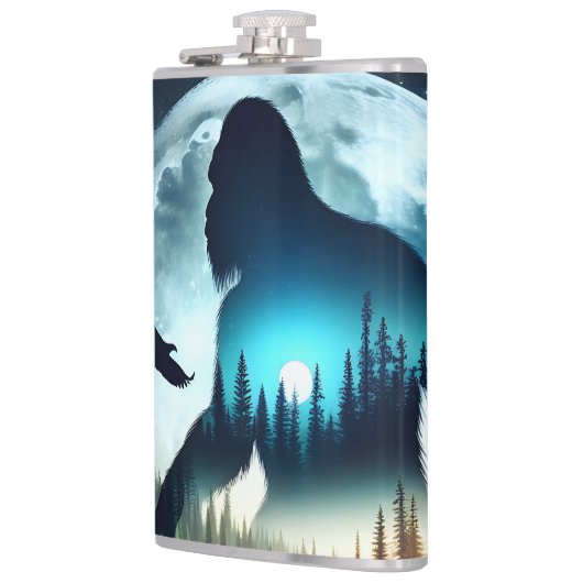 Double Exposure Bigfoot, Eagle and Full Moon フラスク (左)