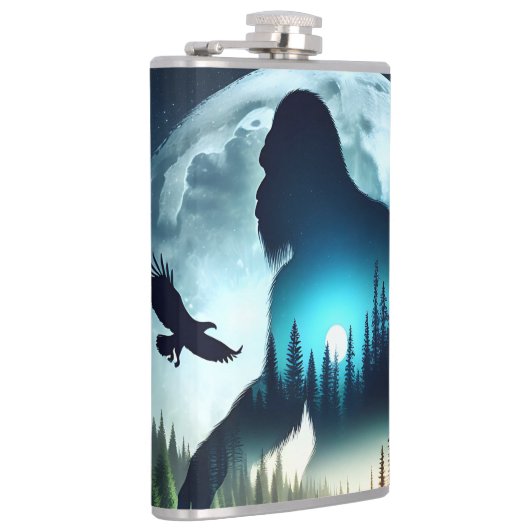 Double Exposure Bigfoot, Eagle and Full Moon フラスク (右)