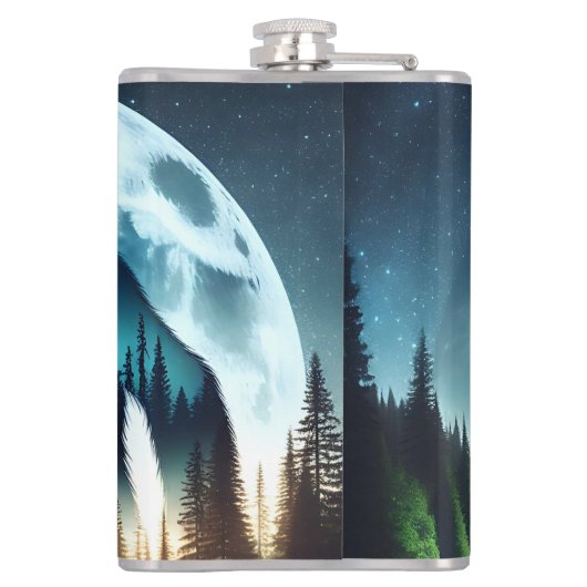 Double Exposure Bigfoot, Eagle and Full Moon フラスク (裏面)