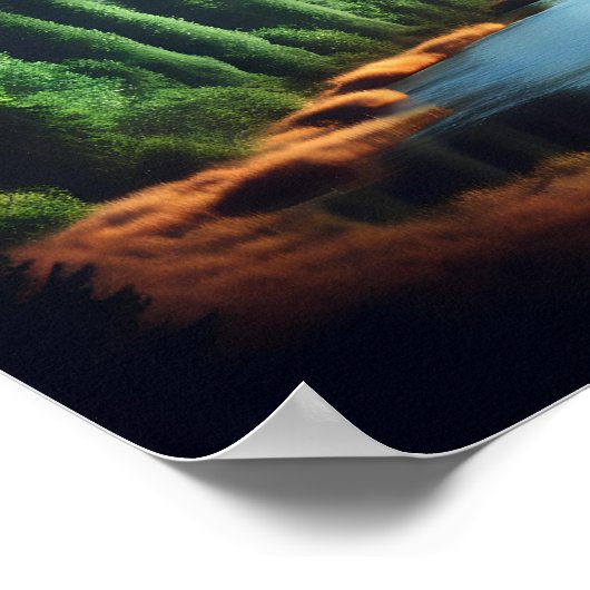 Double Exposure Bigfoot, Eagle and Full Moon ポスター (角)