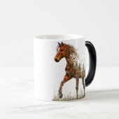 Double Exposure Horse Mug–Forest and Freedom  モーフィングマグカップ (正面右)