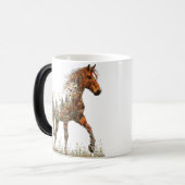 Double Exposure Horse Mug–Forest and Freedom  モーフィングマグカップ (正面左)