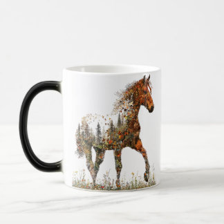 Double Exposure Horse Mug–Forest and Freedom  モーフィングマグカップ