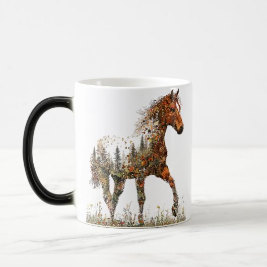 Double Exposure Horse Mug–Forest and Freedom  モーフィングマグカップ (左)