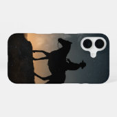 Double Exposure Phone Case - Lone Rider Starry Sky iPhone 16ケース (裏面横)