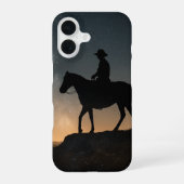 Double Exposure Phone Case - Lone Rider Starry Sky iPhone 16ケース (裏面)
