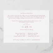 Double Graduation Luxury Rose Gold 2 Photos Stars 箔招待状 (裏面)