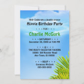 Double Groovy Birthday Partyへの招待 招待状 (正面)
