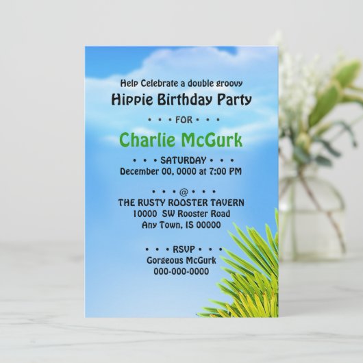 Double Groovy Birthday Partyへの招待 招待状 (スタンド正面)