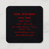 Double Happiness 囍 Shuangxi Chinese Hanzi Heart スクエア名刺 (裏面)