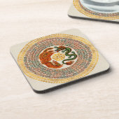 Double Happiness Symbol with Phoenix and Dragon コースター (左側)