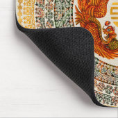 Double Happiness Symbol with Phoenix and Dragon マウスパッド (コーナー)