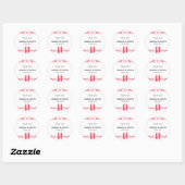 Double Happiness with Scroll結婚式用シール ラウンドシール (シート)