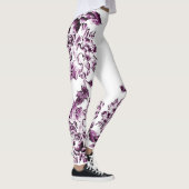 Double Hibiscus Purple  レギンス (右)