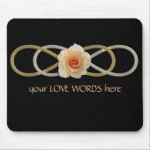 Double Infinity Silver Gold Rose マウスパッド (正面)