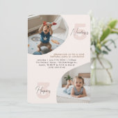 Double Joint Birthday Party Invitations Kids Photo 招待状 (スタンド正面)