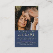 Double Joint Memorial Photo Blue Prayer Card 名刺 (正面)