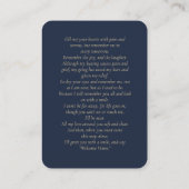 Double Joint Memorial Photo Funeral Prayer Card 名刺 (裏面)