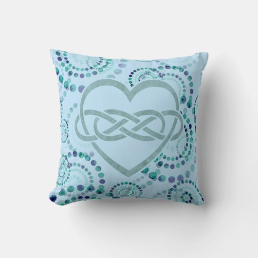 Double Lemniscate Heart - Seamless Dots Pattern 1 クッション (正面)