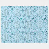 Double Lemniscate Heart - Seamless Dots Pattern 1 フリースブランケット (正面(横))