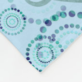 Double Lemniscate Heart - Seamless Dots Pattern 1 フリースブランケット (角)