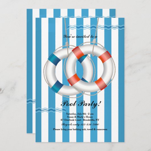 Double Life Preserver招待状 招待状 (正面/裏面)