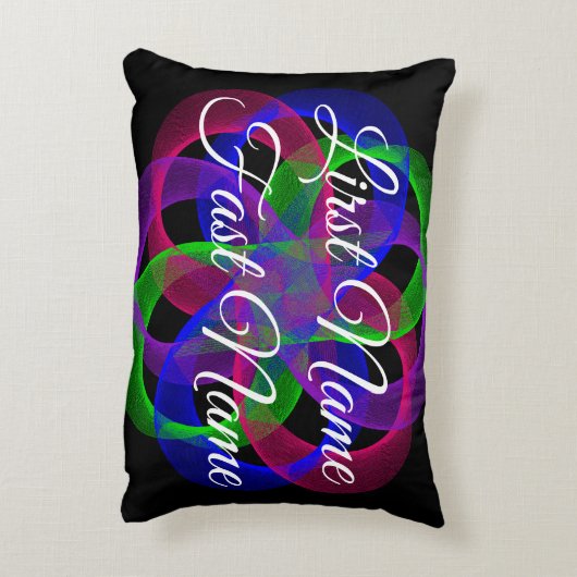 Double Loop Geometric Accent Parody Pillow アクセントクッション (裏面(縦))