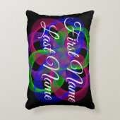 Double Loop Geometric Accent Parody Pillow アクセントクッション (正面(垂直))