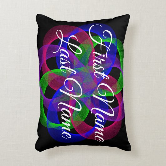 Double Loop Geometric Accent Parody Pillow アクセントクッション (正面(垂直))