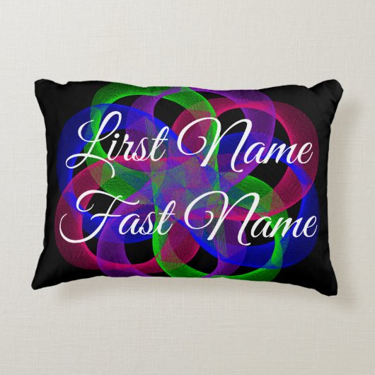 Double Loop Geometric Accent Parody Pillow アクセントクッション (裏面)