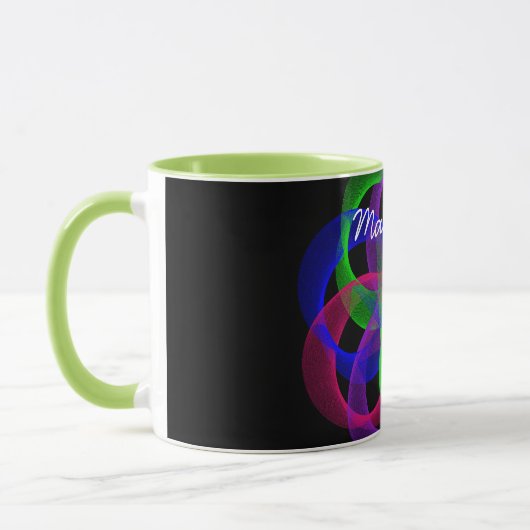 Double Loop Geometric Math Art Coffee Mug マグカップ (左)