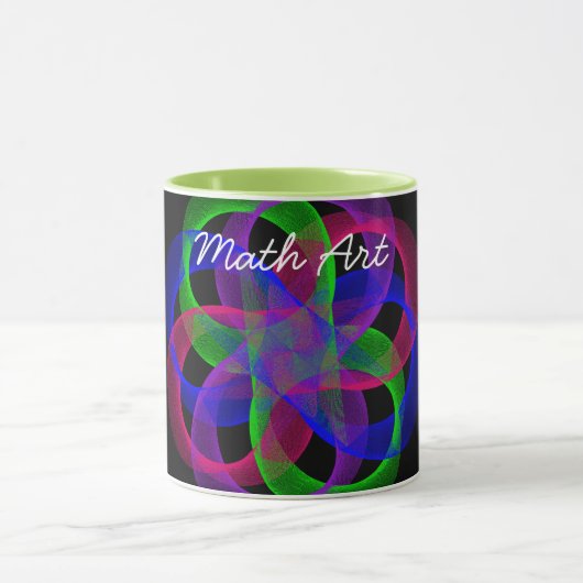 Double Loop Geometric Math Art Coffee Mug マグカップ (中央)