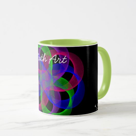 Double Loop Geometric Math Art Coffee Mug マグカップ (正面右)