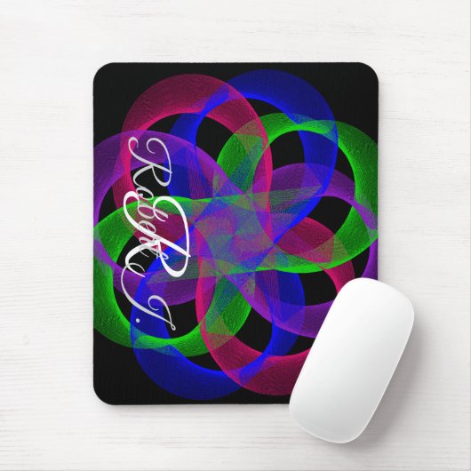 Double Loop Mesh Geometric Mouse Pad マウスパッド (マウス)