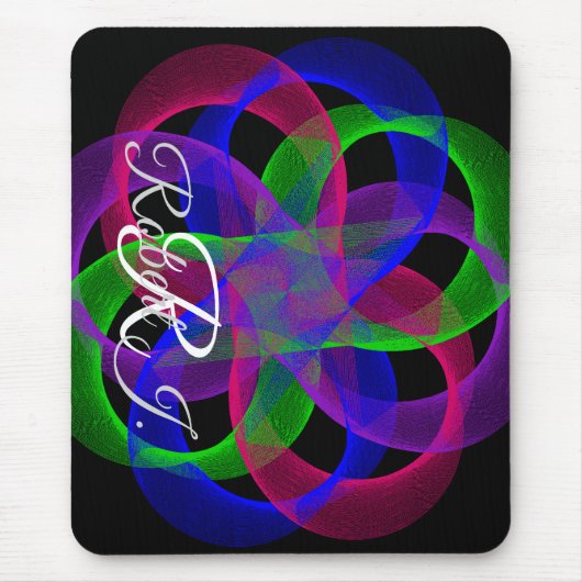 Double Loop Mesh Geometric Mouse Pad マウスパッド (正面)