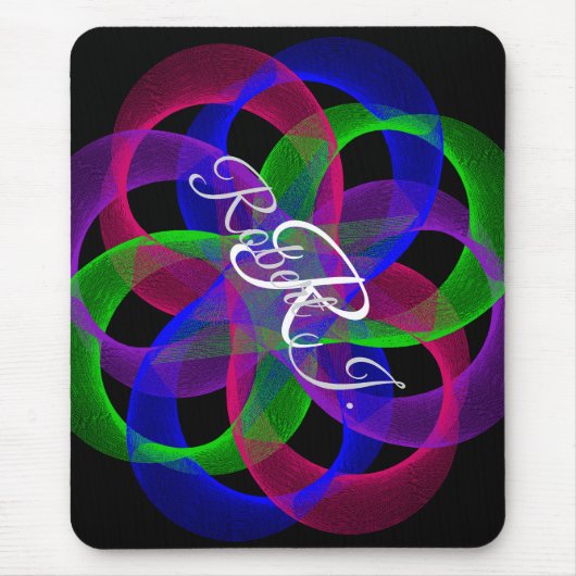 Double Loop Mesh Geometric Mouse Pad マウスパッド (正面)