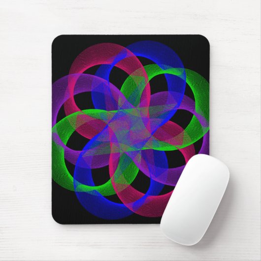Double Loop Mesh Geometric Mouse Pad マウスパッド (マウス)