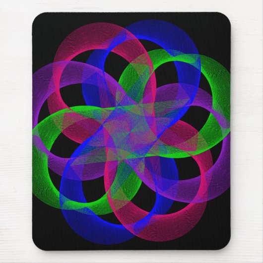 Double Loop Mesh Geometric Mouse Pad マウスパッド (正面)