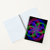 Double Loop Mesh Geometric Spiral Notebook ノートブック (内部)