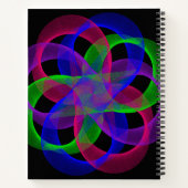Double Loop Mesh Geometric Spiral Notebook ノートブック (裏面)