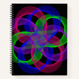 Double Loop Mesh Geometric Spiral Notebook ノートブック